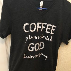 Coffee & God Grey T shirt